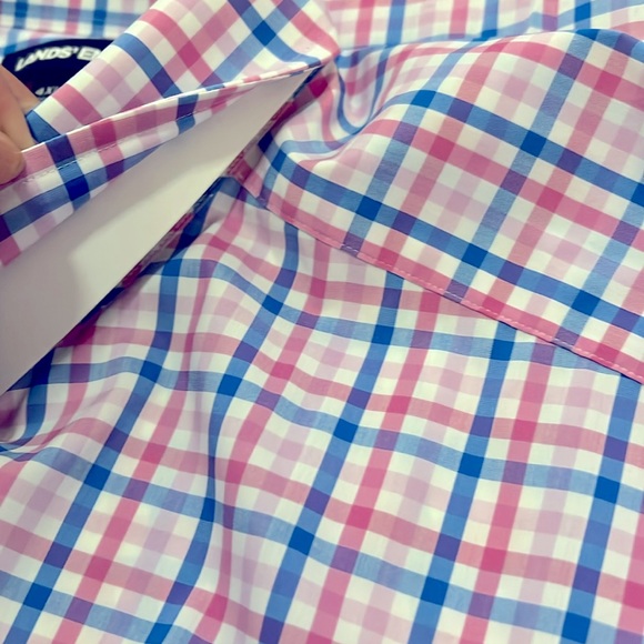 NWT Lands End Mens 4XL/T 20 20.5 Traditional Fit Cool Max Career Dress Shirt - Picture 4 of 10